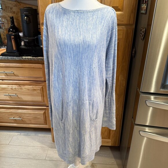 Lilly Pulitzer Jupiter Sweater Dress XL Blue Heather Boatneck EUC - Picture 1 of 12